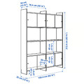 LÅDMAKARE Storage combination w sliding doors, with 2 shelves/oak effect, 159x35x212 cm