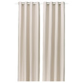 GINSTMOTT Curtains, 1 pair, beige/with eyelets, 145x300 cm