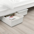 SOCKERBIT Storage box with lid, white, 50x77x19 cm