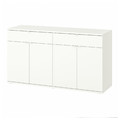 VIHALS Sideboard, white, 140x37x75 cm