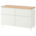 BESTÅ Storage combination w doors/drawers, white/Smeviken/Kabbarp white, 120x42x76 cm