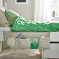 NATTHÄGER Duvet cover and pillowcase, green/crocodile, 150x200/50x60 cm