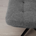 HAVBERG Armchair and footstool, Lejde grey/black