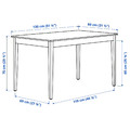 NÄSINGE / NÄSINGE Table and 4 chairs, white/white Tibbleby beige-grey, 130x80 cm