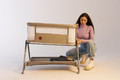 Lionelo Co-Sleeper Cot & Free-standing Cot 2in1 Luna Grey Concrete 0+