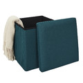 Folding Storage Pouffe Vels Atom, turquoise