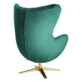 Armchair Egg Velvet Gold, dark green