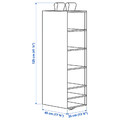 SKUBB Storage with 6 compartments, white, 35x45x125 cm