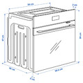 FRILLESBO True fan oven, air fry function pyrolytic/stainless steel colour IKEA 700