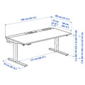MITTZON Desk sit/stand, electric white, 140x80 cm