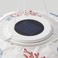 SOLVINDEN LED solar-powered pendant lamp, outdoor oval/coral pattern, 60 cm