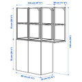 ENHET Storage combination, white/oak effect, 120x32x150 cm