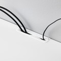 BESTÅ TV bench, white, Lappviken/Stubbarp white clear glass, 180x42x48 cm