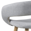 Bar Stool Grace, low, light grey