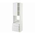 METOD / MAXIMERA Hi cab f ov w dr/2 frnt/1 m/1 h drw, white/Stensund white, 60x60x220 cm