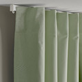 BENGTA Block-out curtain, 1 piece, green/with heading tape, 210x300 cm