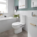 GoodHome Close-coupled Rimless Toilet with Soft Close Seat Cavally Slim 3/6L, horizontal