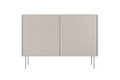Two-Door Cabinet with Drawer Desin 120, cashmere/nagano oak