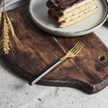 Set of 4 Dessert Forks, gold/black