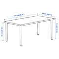 LAGKAPTEN / ADILS Desk, black-brown/black, 140x60 cm