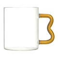 Glass Mug Borosilicate 350ml, yellow