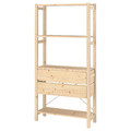 IVAR 1 section/shelves/drawers, pine, 89x30x179 cm
