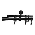 Double Curtain Rod GoodHome Araxos 19/16 mm 240 cm, matt black