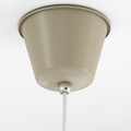 SJÖMAKT Pendant lamp, beige/ash, 38 cm