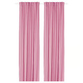 GINSTMOTT Curtains, 1 pair, pink/with heading tape, 145x300 cm