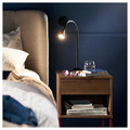 VIKHAMMER Bedside table, walnut veneer, 40x39 cm