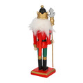 Nutcracker Christmas Decoration 15cm, red/crown