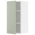 METOD Wall cabinet with shelves, white/Stensund light green, 40x80 cm