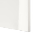 BESTÅ Storage combination with drawers, white/Selsviken/Stubbarp high-gloss/white, 180x42x74 cm