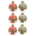Metallic Christmas Bauble Stickers, 6 pcs