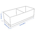 STUK Box with compartments, white, 20x51x18 cm