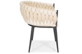 Glamour Braided Chair ROSA, black-beige