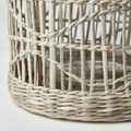 SLIPPRIG Lantern for block candle, handmade sedge