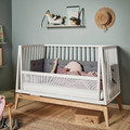 LEANDER Baby Cot LUNA™ 0-3y, White/Oak + Conversion kit