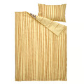 SANDLÖPARE Duvet cover and pillowcase, yellow/savannah, 150x200/50x60 cm
