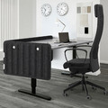 EILIF Screen for desk, dark grey, 120x48 cm