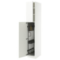 METOD High cabinet with cleaning interior, white/Ringhult white, 40x60x220 cm