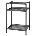 MITTCIRKEL / SPÄND Desk, lively pine effect/black, 140x60 cm