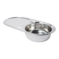 Cooke&Lewis Steel Kitchen Sink Jemison 1 Bowl with Drainer, round