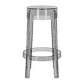 Bar Stool Ghost 66cm, grey transparent