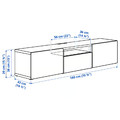 BESTÅ TV bench, white/Krukmakare dark grey-green, 180x42x39 cm