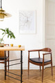 Chair President, wooden, dark brown