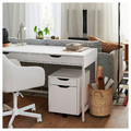 ALEX Drawer unit on castors, white/black, 36x50 cm