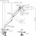 ART Desk holder for 1 monitor LCD 17-45''
