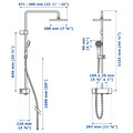 BROGRUND Shower set with thermostatic mixer, chrome-plated