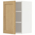 METOD Wall cabinet with shelves, white/Forsbacka oak, 40x60 cm